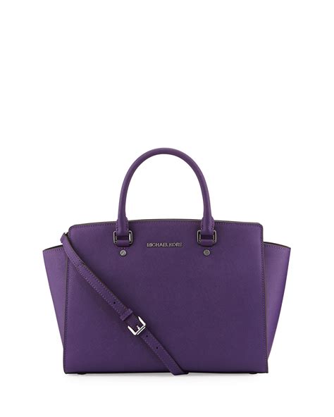 michael kors selma large purple|michael kors selma saffiano.